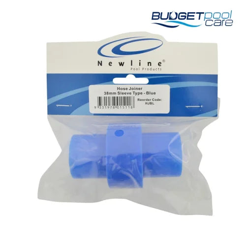HOSE JOINER NEWLINE 38MM BLUE BULK - Budget Pool Care