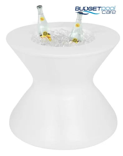 LEDGE LOUNGER ICE BIN SIDE TABLE WHITE - Budget Pool Care