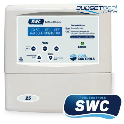 Pool Controls SWC 15 Low Salt Chlorinator with Optional pH Doser - Budget Pool Care