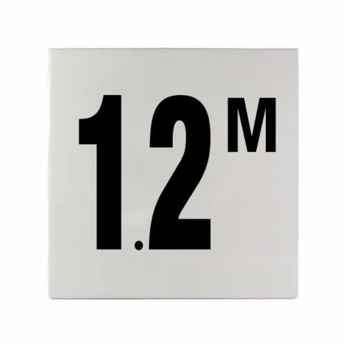 Pool Depth Marker - 1.2m Black