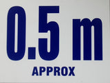 Pool Depth Marker - 0.5m Blue