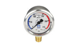 Aussie Gold Filter Pressure Gauge Stainless Steel Lower Mount - Oil Filled