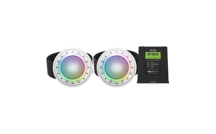 SPA ELECTRICS GKC MULTI PLUS LIGHT GREY RIM X2 KIT W/ 20M CABLE AND LV50 TRANSFORMER