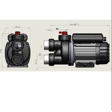 Load image into Gallery viewer, Edgetec® TriFlo 1.0hp Auto-Heat Spa Bath Pump