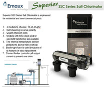 Load image into Gallery viewer, Emaux Superior SSC Series Salt Chlorinator - 25g