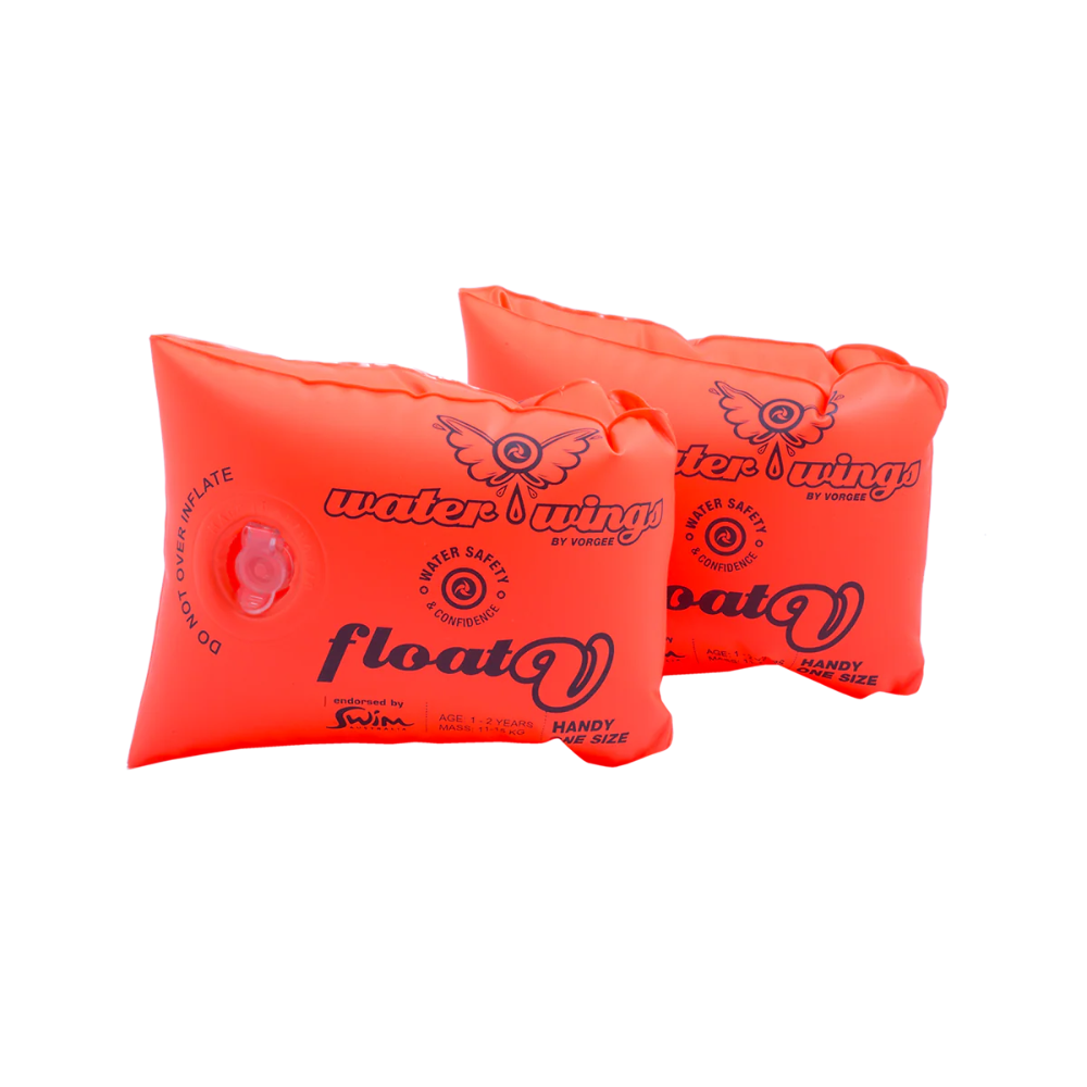 Vorgee Float-V Arm Bands | Ages 1 to 6 | 11-30kg | High Visibility Orange