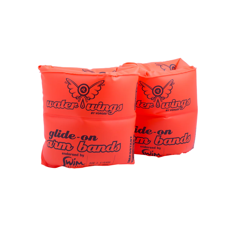 Vorgee Glide-On Arm Bands | Ages 2 to 6 | 15–30kg | High Visibility Orange