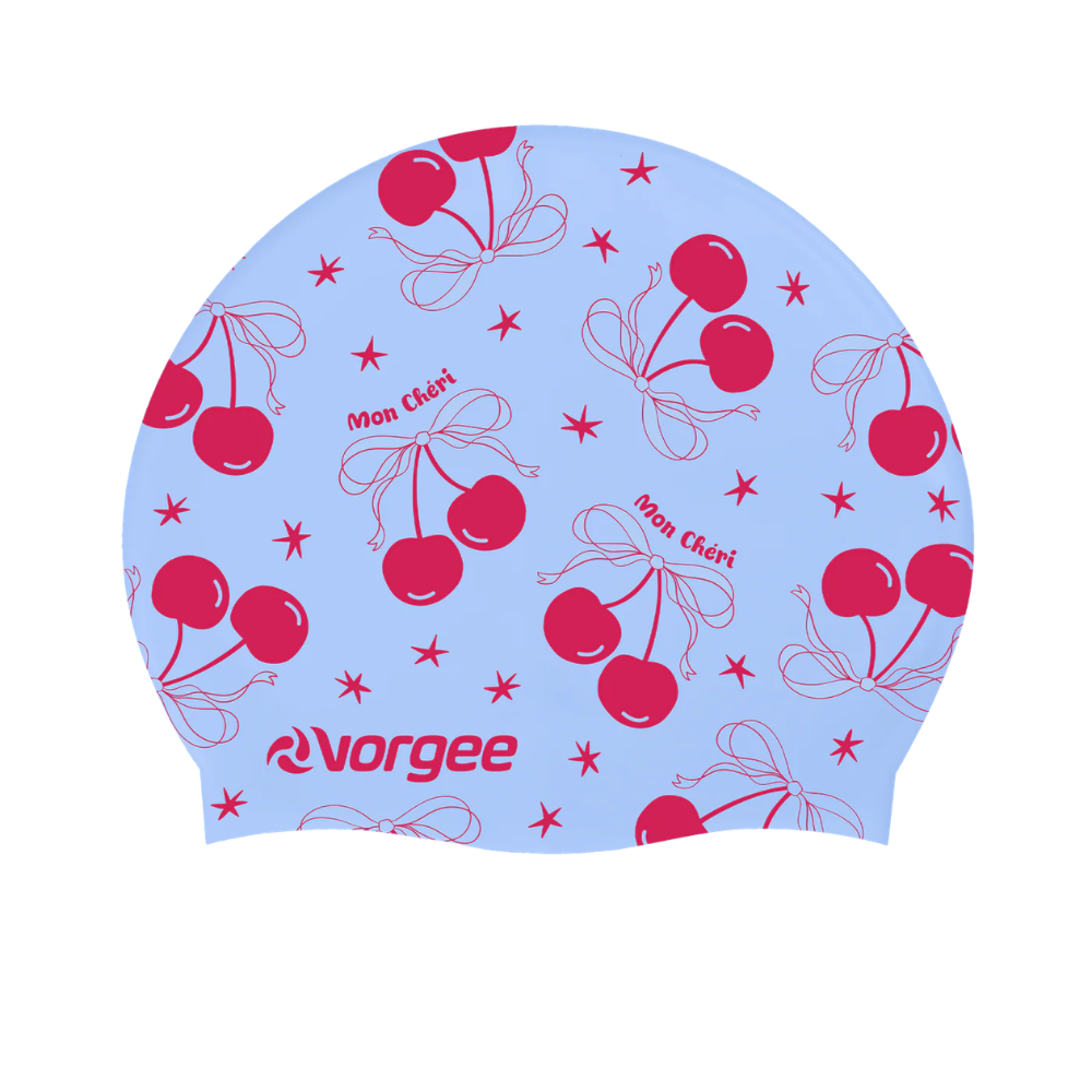 Vorgee Miss Glamour Silicone Swim Cap | Chic Designs | Kids & Teens