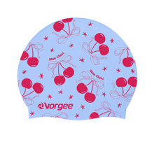 Load image into Gallery viewer, Vorgee Miss Glamour Silicone Swim Cap | Chic Designs | Kids &amp; Teens