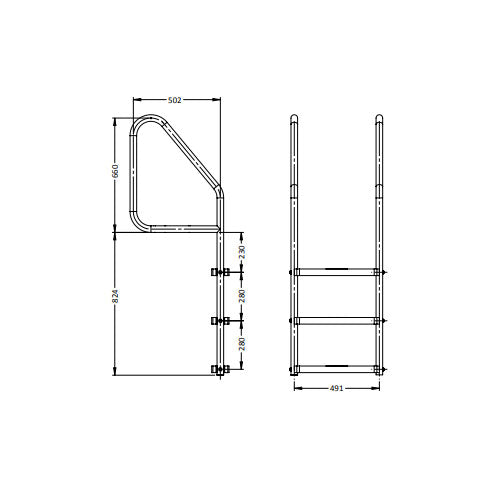 S.R Smith Deck Mount Ladder