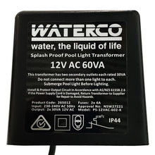 Load image into Gallery viewer, Waterco Pool Light Transformer 12v 60 Watt Dual Output
