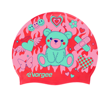 Load image into Gallery viewer, Vorgee Miss Glamour Silicone Swim Cap | Chic Designs | Kids &amp; Teens