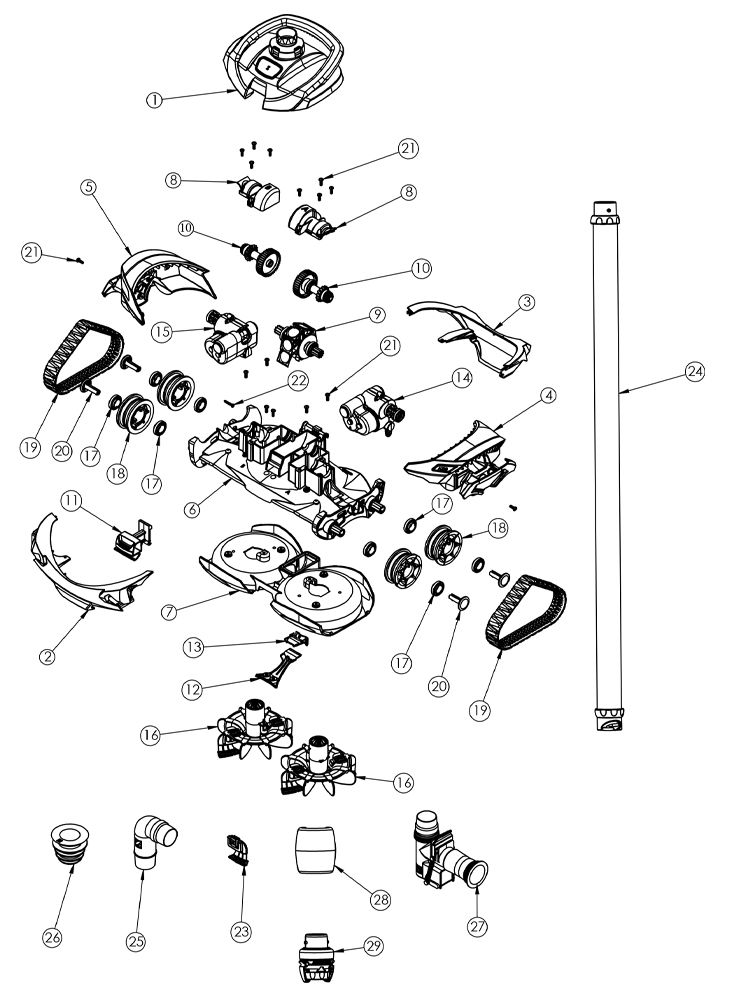 Zodiac AX20 and Astral Pool S20 Mechanical Suction Factory Tune Up Kit R0997901 - Genuine Pool Cleaner Spare Part