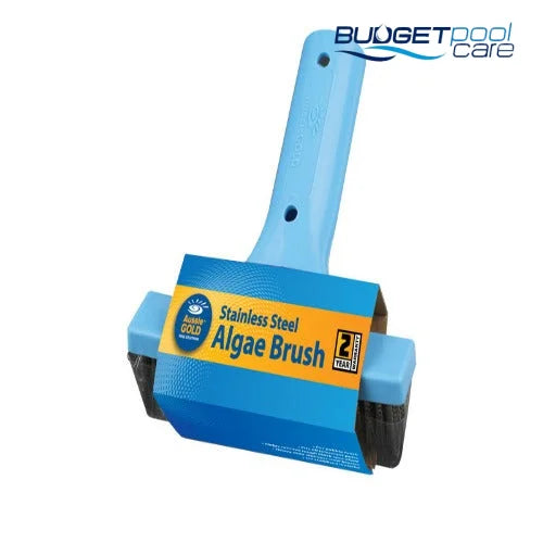 Aussie Gold Pool Algae Brush 6Inch/15Cm (Stainless Steel Bristles) Cleaning Equipment