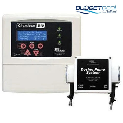 Chemigem D-10CP Domestic Salt Chlorine and pH Controller with Peristaltic Pumps-Dosing System-Chemigem-Budget Pool Care