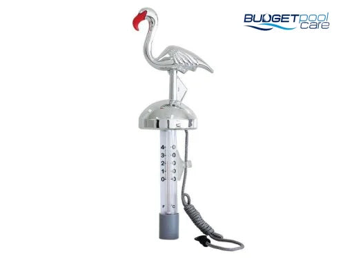 CHROME THERMOMETER LIFE - FLAMINGO - Budget Pool Care