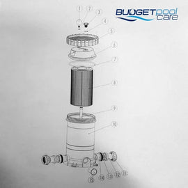 CompuPool Cartridge Filter-Cartridge Filter - Spares-CompuPool-1. Pressure Gauge-Budget Pool Care