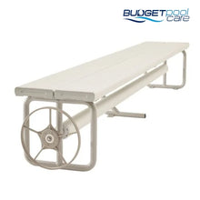 Load image into Gallery viewer, Daisy Under Bench Roller (Standard) - Clear Anodised Daisy Pool Rollers