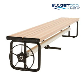 Daisy Under Bench Roller (Standard)- Light Oak Daisy Pool Rollers