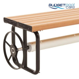Daisy Under Bench Roller (Standard)- Light Oak Daisy Pool Rollers