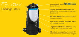 Davey Crystalclear® Cartridge Filter 39150 (150Sqft) - Max. Flow 450 Lpm Filters