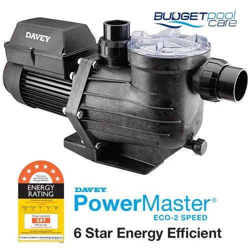 Davey Powermaster® Eco2 Energy Efficientspeed Pool Pump (6 Star Rated 2 Speed Pump) Pumps