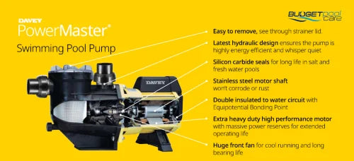 Davey Powermaster® Pm4503 3 Phase Fixed Speed Pool Pump (2.3Hp) Pumps