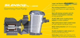 Davey Silensor® Sls150 Super Quiet Pool Pump (0.8Hp) - Direct Replacement For The Power Ace 150