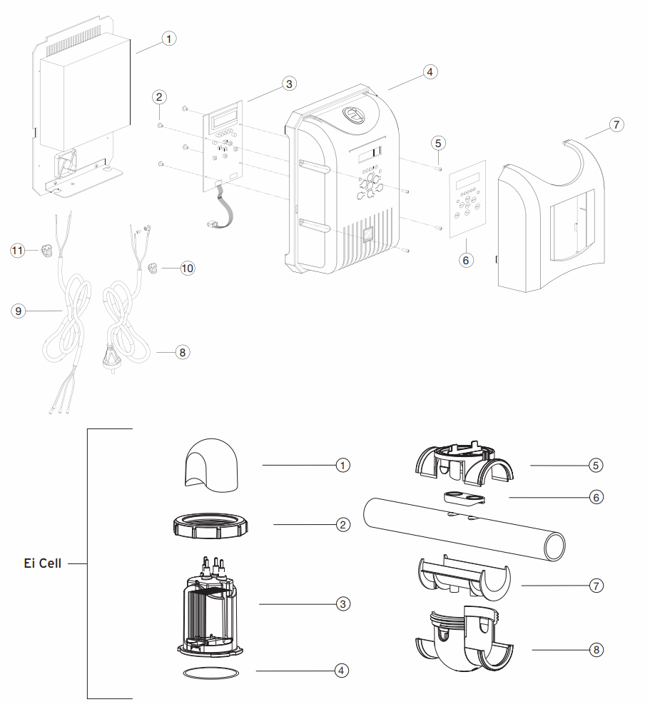 Zodiac eXO iQ pH/PRO, Hydroxinator iQ pH/PRO, pH Perfect, Ei Locking Collar Ring R0768200