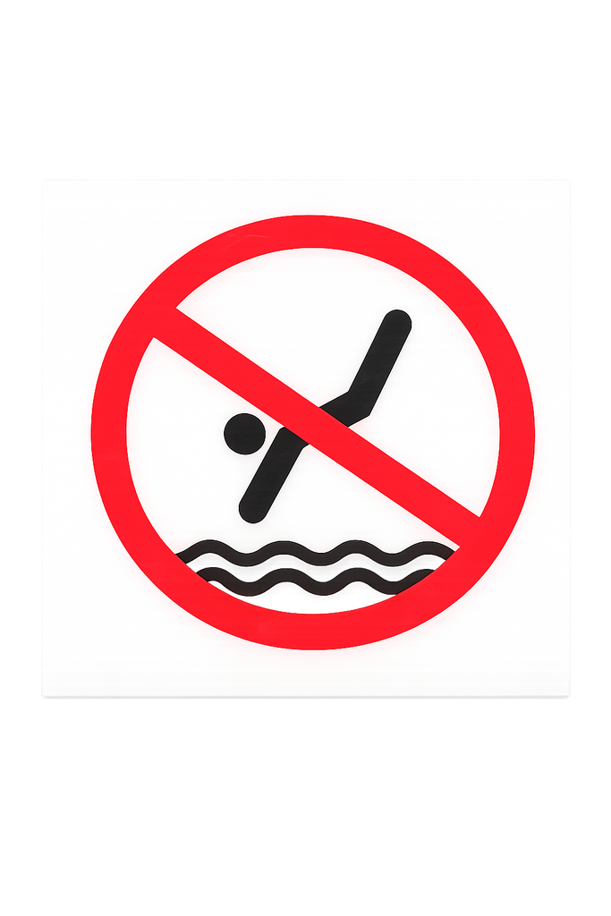 No DIVING SIGN