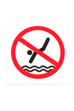 No DIVING SIGN