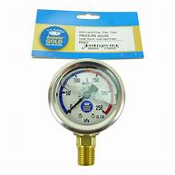 Load image into Gallery viewer, Aussie Gold Filter Pressure Gauge Stainless Steel Lower Mount - Oil Filled