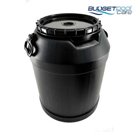 DRUM 60L W/CAP BLACK - Budget Pool Care
