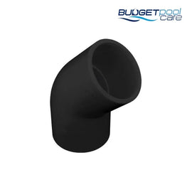 ELBOW PVC 45 DEGREE 40MM BLACK - Budget Pool Care