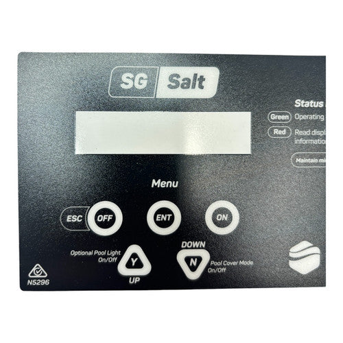 Pool Controls Replacement Front Label SG
