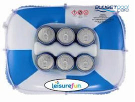 FLOATING COOLER LEISURE FUN BLUE & WHITE - Budget Pool Care