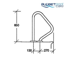 Load image into Gallery viewer, GRAB RAIL POOLDECK G4 FLANGED PAIR - Budget Pool Care