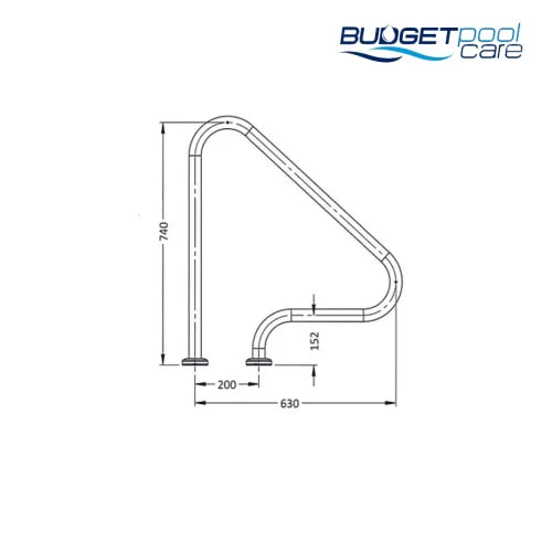 GRAB RAIL SR SMITH STD FIGURE 4 SINGLE - Budget Pool Care