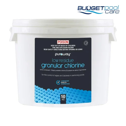 GRANULAR CHLORINE PURAWAY 10KG - Budget Pool Care