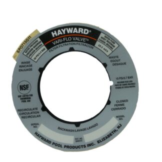 Hayward Vari-Flo 50MM Label Plate