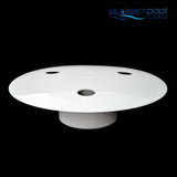 MAIN DRAIN COVER LOW DOME WHITE