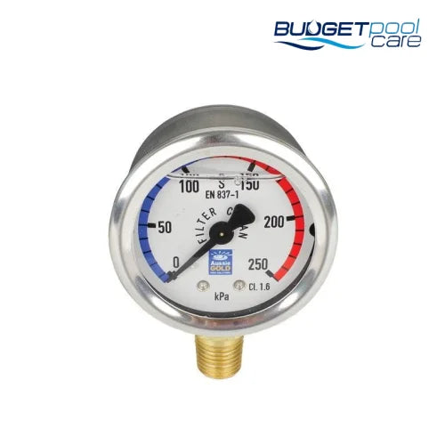 P/GAUGE A/GOLD 50MM L/M OIL - Budget Pool Care