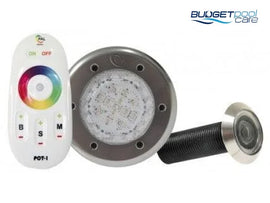 PAL Colour Touch LED Pool Light - Twin Pack Kit / Fibreglass Pool - Budget Pool Care