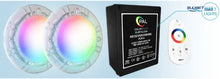 Load image into Gallery viewer, Pal Evenglow Flush Mount Kit Multi Colour Concrete Dual Pack (Max 7 Lights) / Pool Light