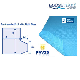 Pavis Kool Pool Cover With Right Hand Step - Budget Pool Care