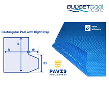 Load image into Gallery viewer, Pavis Solar Pool Covers With Right Hand Step - Budget Pool Care