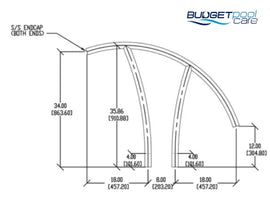 S.r. Smith Artisan Deck Mounted Hand Rail (Single) Pool Rails