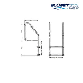 S.R Smith Deck Mount Ladder - Budget Pool Care