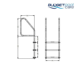 S.R Smith Deck Mount Ladder - Budget Pool Care