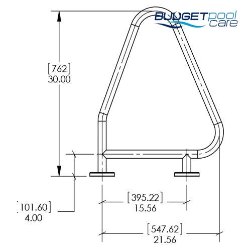 S.R. Smith Triangle Grab Rail - Flange / Pair - Budget Pool Care